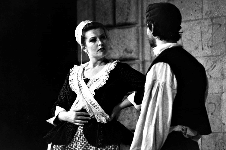 J.B.P. Molière: <em>Ilija aliti muž zabezočen</em> / <em>Georges Dandin ou le Mari confondu</em>, frančezarija, prerada nepoznatog dubrovačkog autora, red. Tomislav Radić, KMD Dubrovnik, gostovanje na DLJI, Držićeva poljana, 1996.