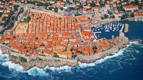 Dubrovnik, snimka starog grada iz raka