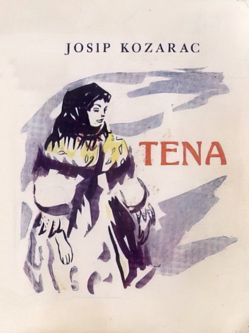 Naslovnica romana <em>Tena</em> Josipa Kozarca, prvotno objavljenog 1894. godine. Na slici je prikazano izdanje iz 1952. za koje je ilustraciju nacrtala akademska slikarica Ema Bursać. 