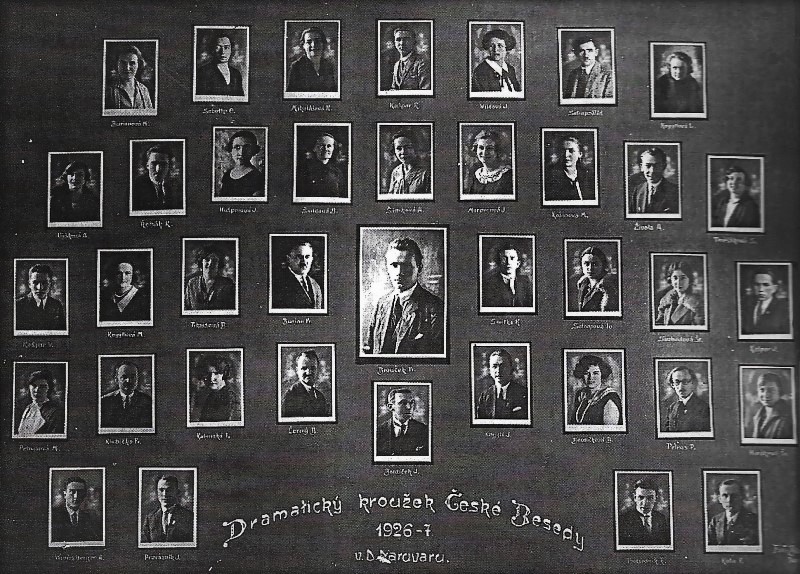 Dramski kružok češke besede Daruvar 1926./27. godine (arhiv češke besede Daruvar)